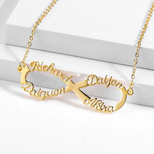 Load image into Gallery viewer, Infinity custom 18K gold plated Necklace