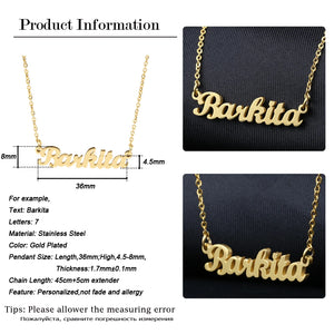 Custom Necklaces Personalized 18k Plate Gold