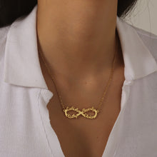 Load image into Gallery viewer, Infinity custom 18K gold plated Necklace