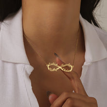 Load image into Gallery viewer, Infinity custom 18K gold plated Necklace