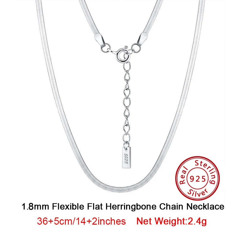 Flat Chain Herringbone Chain Necklace