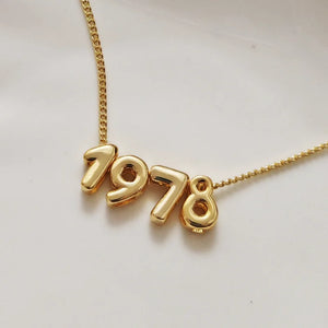 3D Bubble custom number Necklace