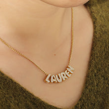 Load image into Gallery viewer, 3D Bubble Letter Necklace custom