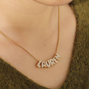 3D Bubble Letter Necklace custom