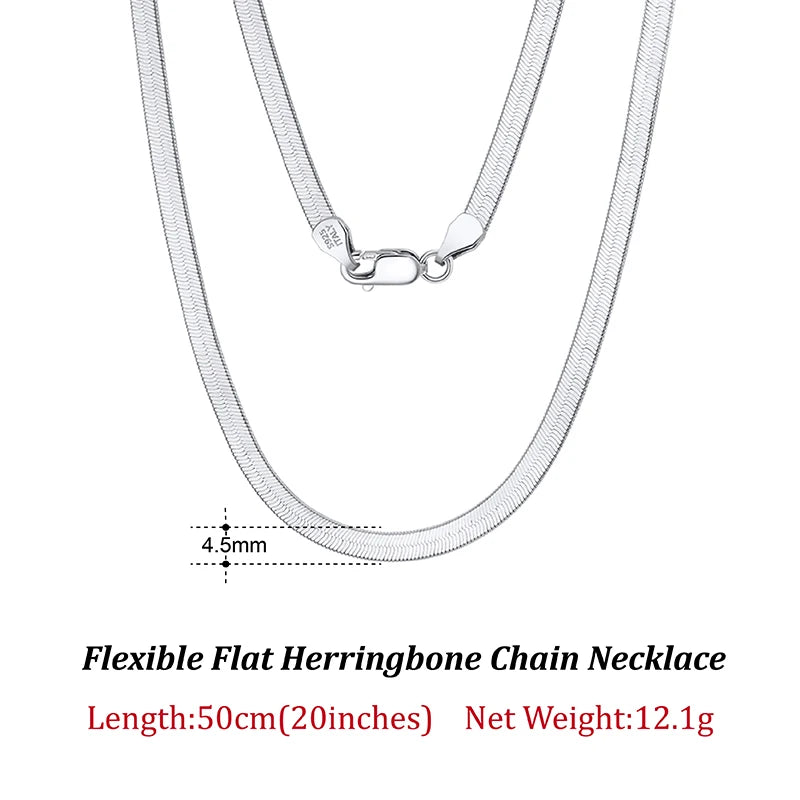 Flat Chain Herringbone Chain Necklace
