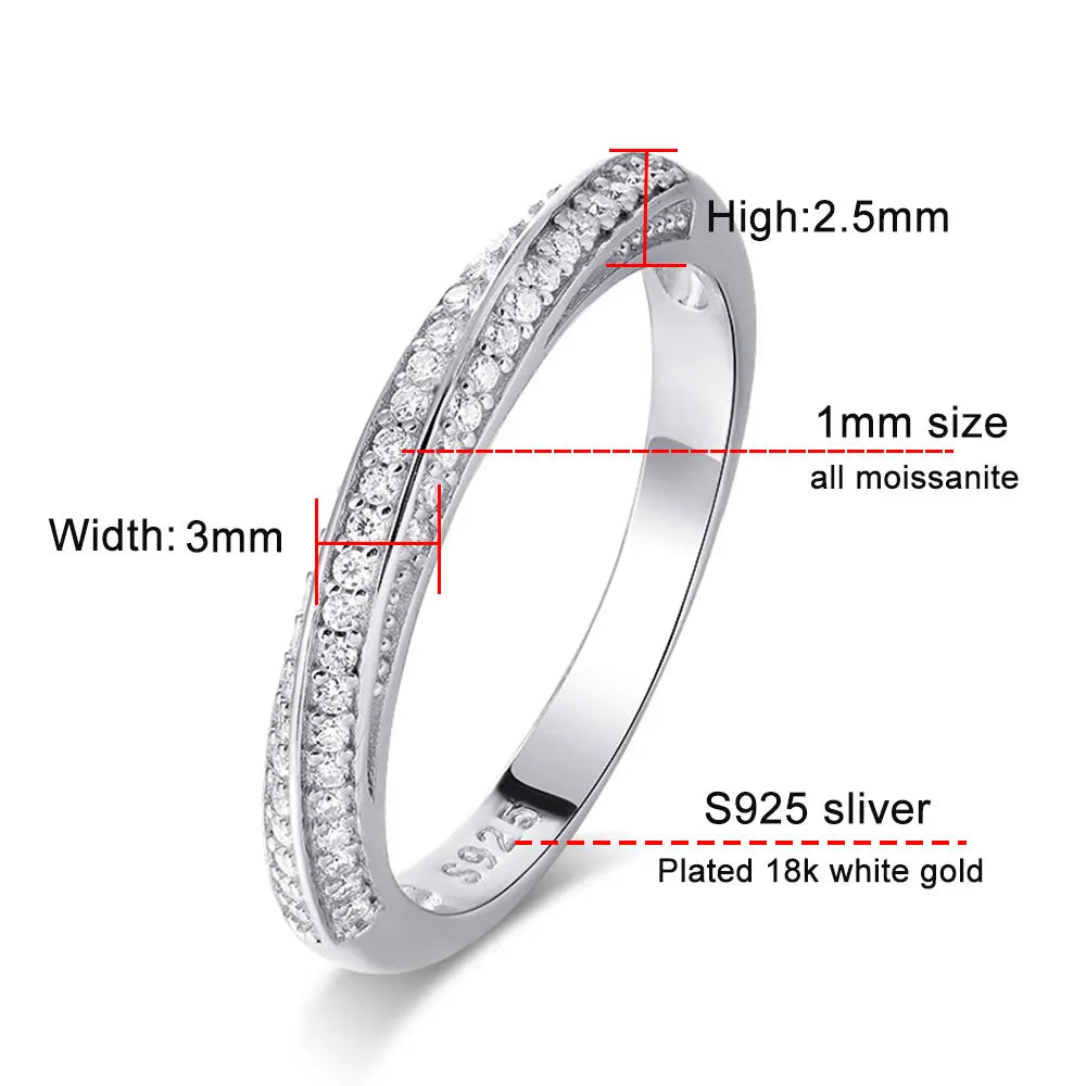 Moissanite Rings s925 Sterling Sliver